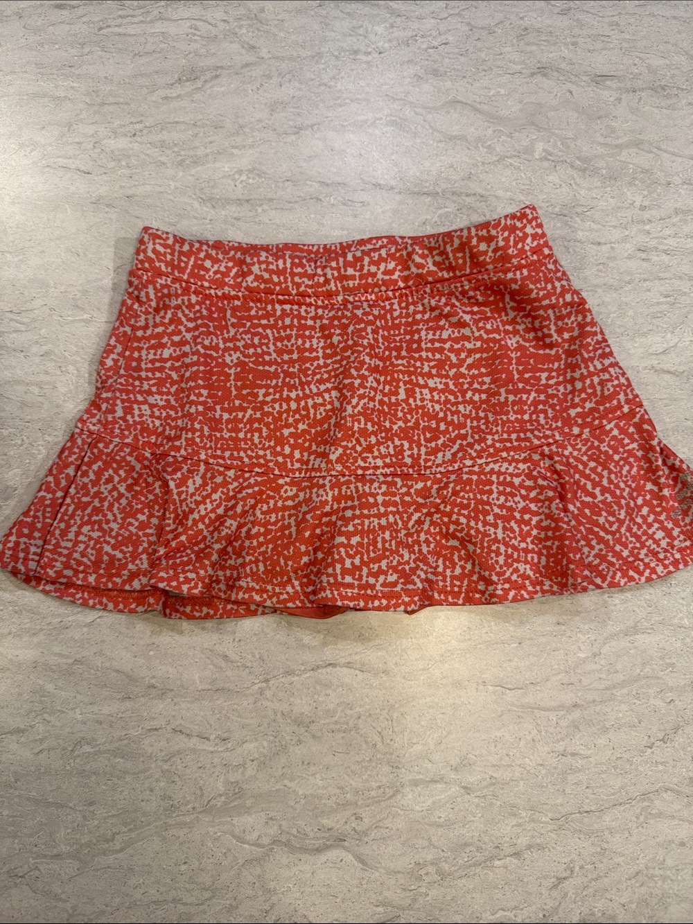 bcg Coral Printed Mini Skirt with Ruffle Hem